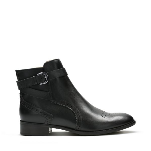Clarks Womens Netley Olivia Ankle Boots Black | CA-158723